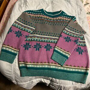 Soft colorful winter sweater